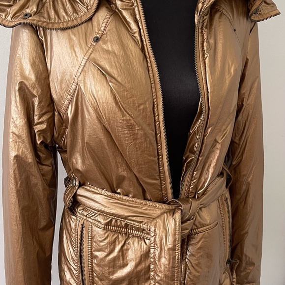 Just Cavalli Gold Puffer Jacket - Picture 2 of 16